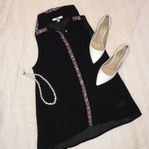 Black Sheer Detailed Tank